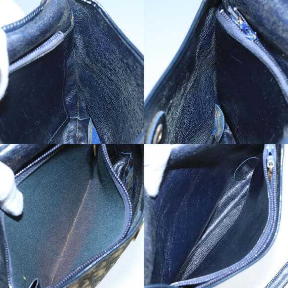 DIOR Trotter Canvas Shoulder Bag Navy - Picture 12 of 13